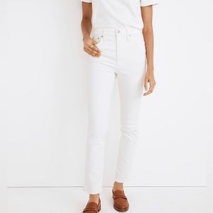 Madewell high-rise perfect vintage tile, white, size 30.